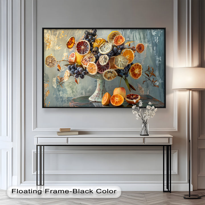Grapes and Citrus Harmony – Decorative Still Life Food Painting