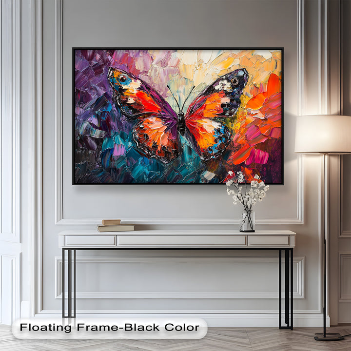 Radiant Butterfly in Blooming Spectrum - Animal Oil Painting