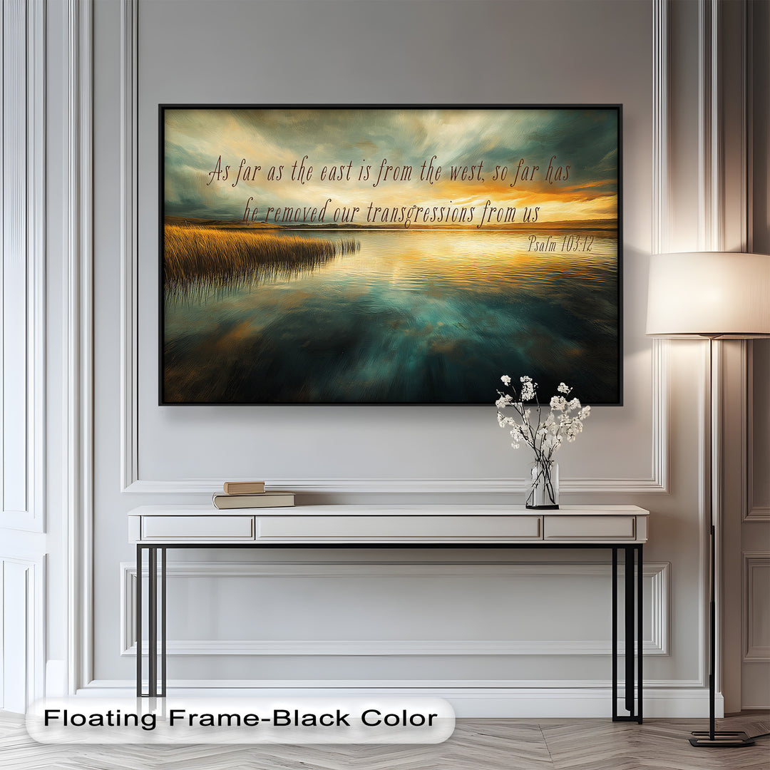 Biblical-inspired painting of Jesus amidst the waves.
