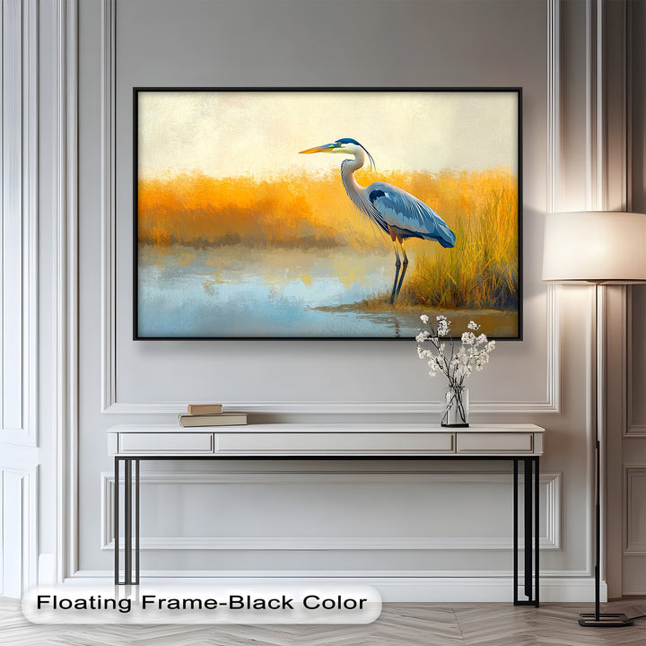 Blue Heron by Autumn Marsh – Animal Oil Painting