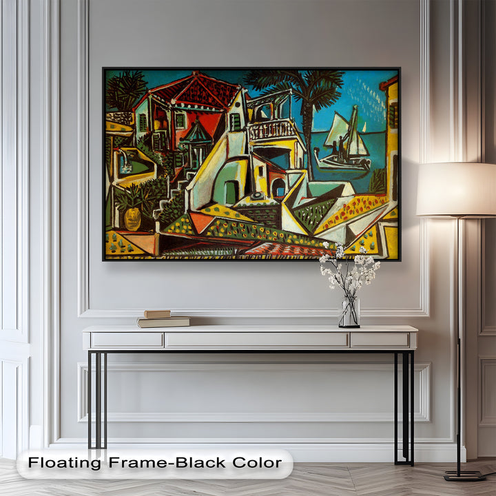 Mediterranes Dorf von Pablo Picasso – Küsten-Ölgemälde