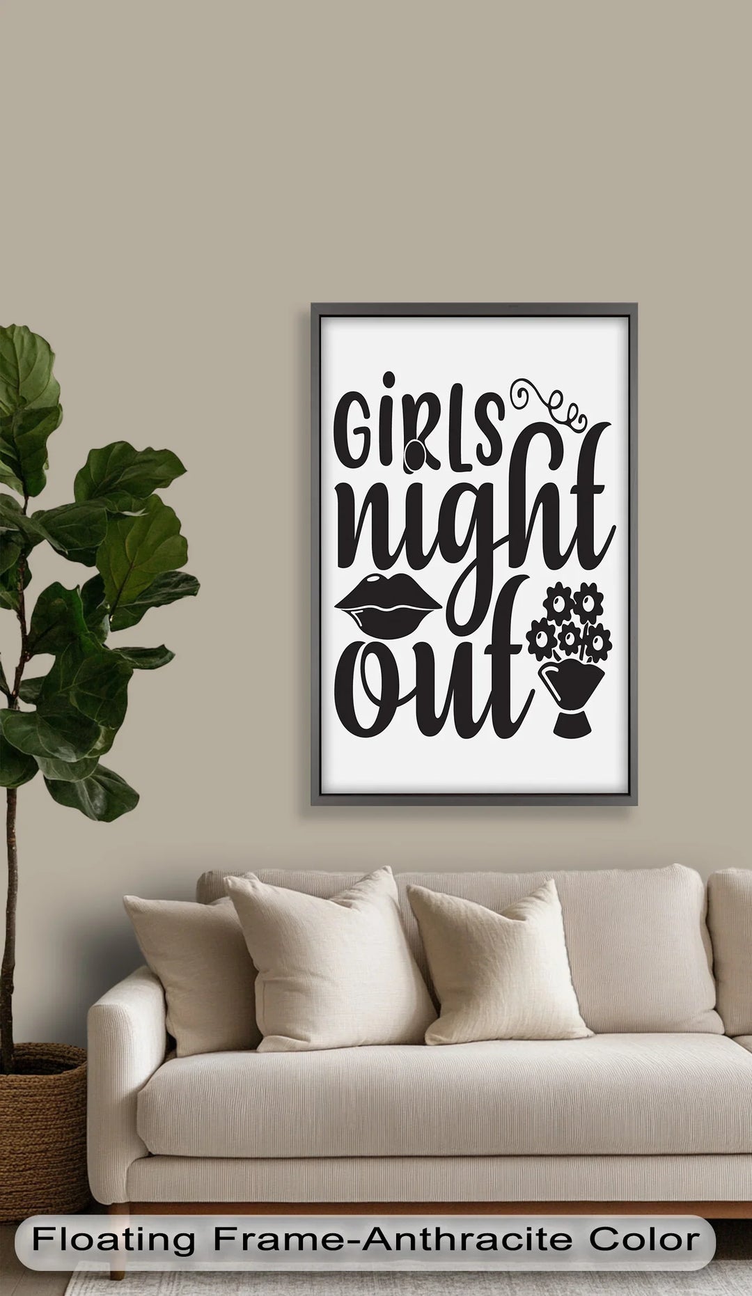 Girls Night Out – Typography Oil Painting - MyPhotoStation