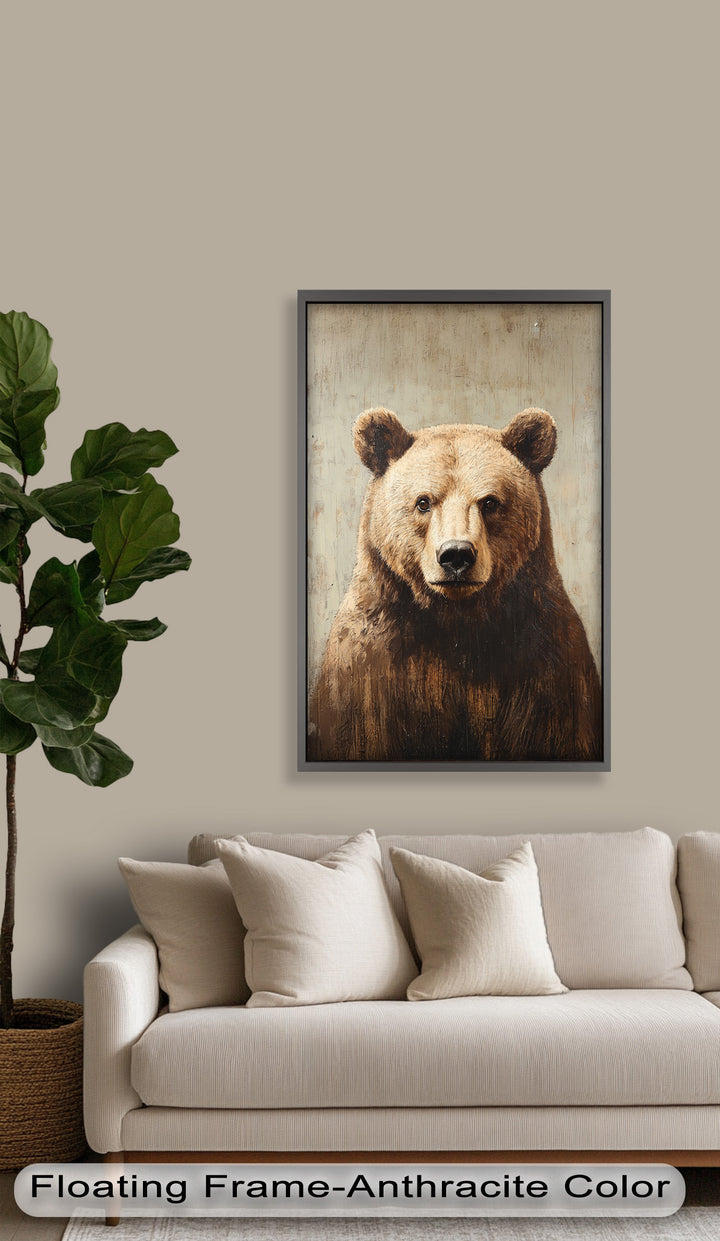 Brown Bear Portrait - Animal Oil Painting
