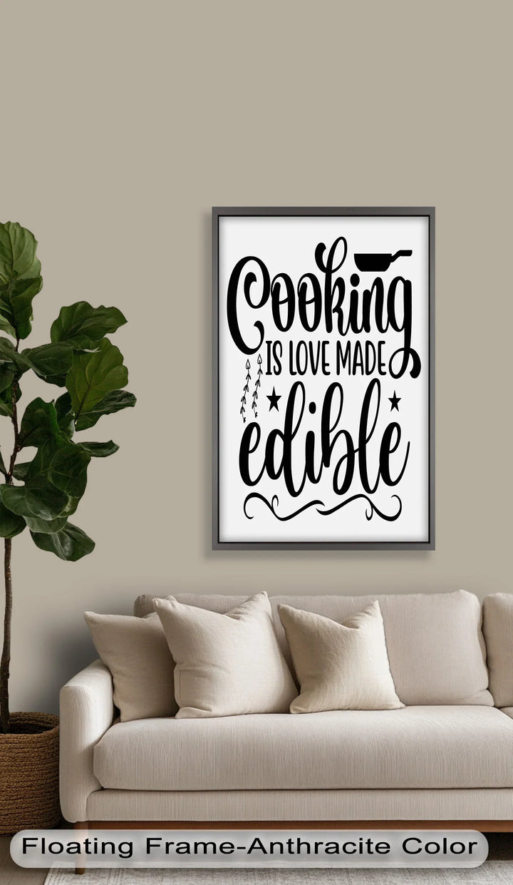 Cooking Is Love Made Edible – Framed Oil Painting - MyPhotoStation