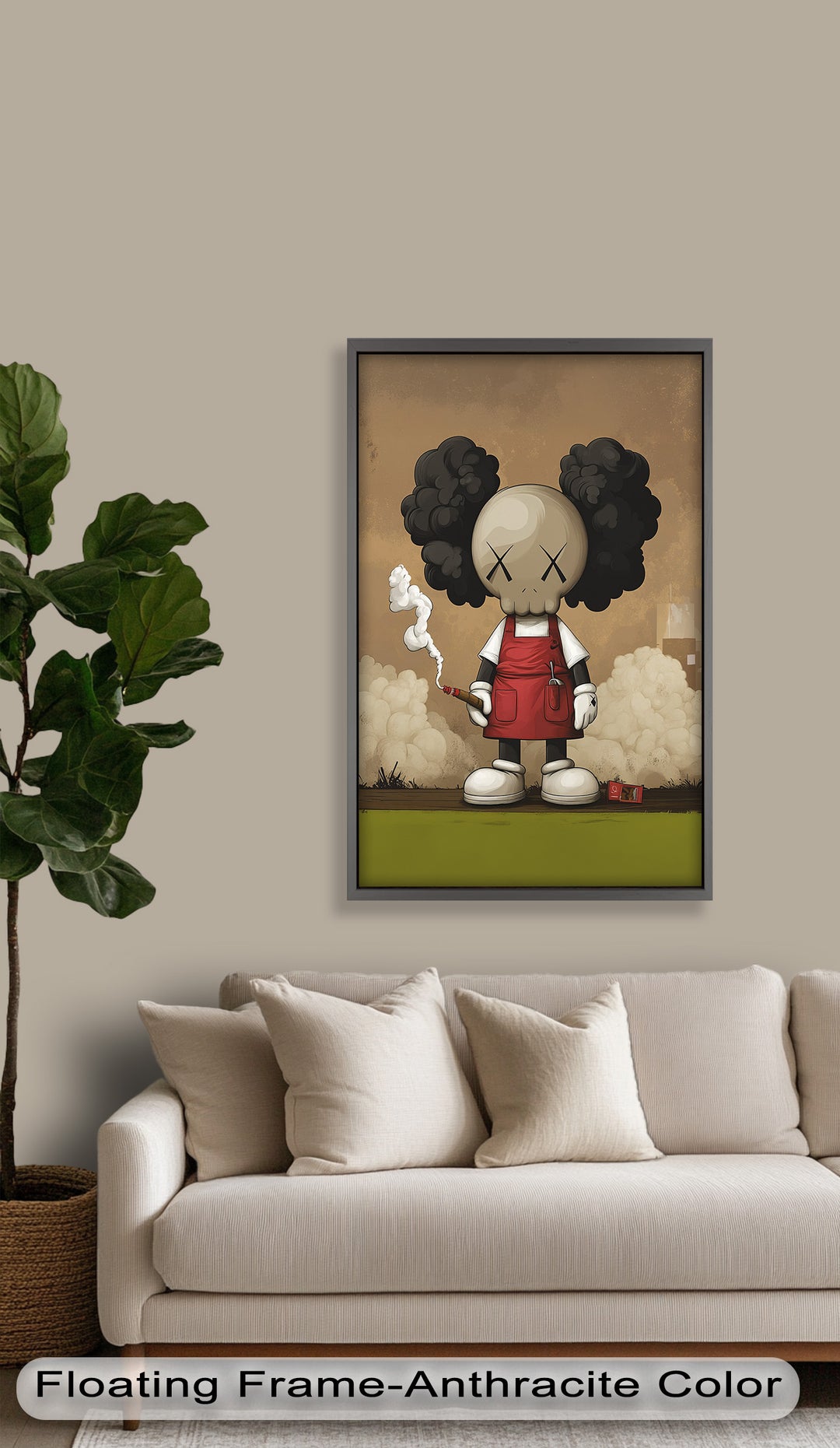 Red Apron Rebel – KAWS Ölgemälde