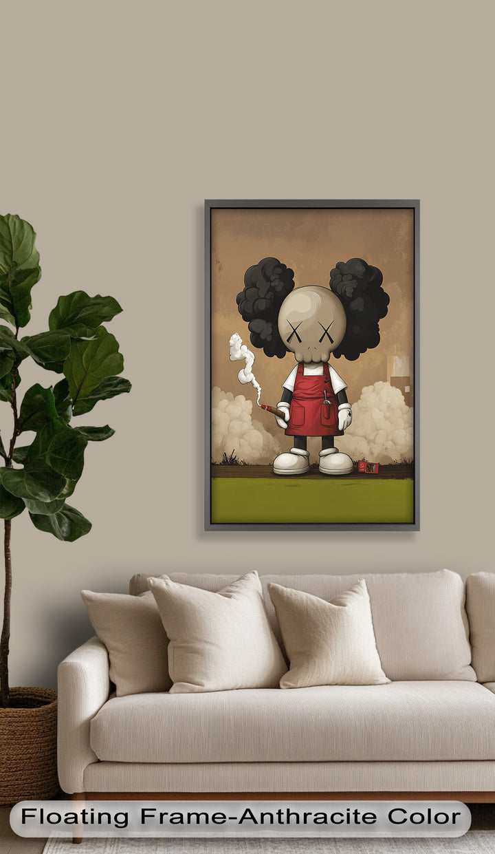 Red Apron Rebel – KAWS Ölgemälde