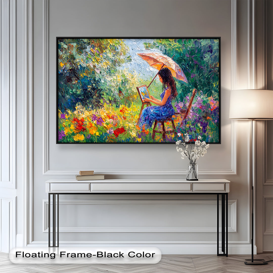 Colorful Garden Scene – Impressionist Oil Painting
