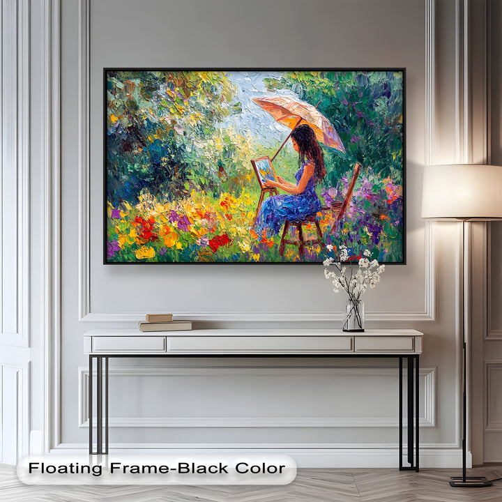 Colorful Garden Scene – Impressionist Oil Painting