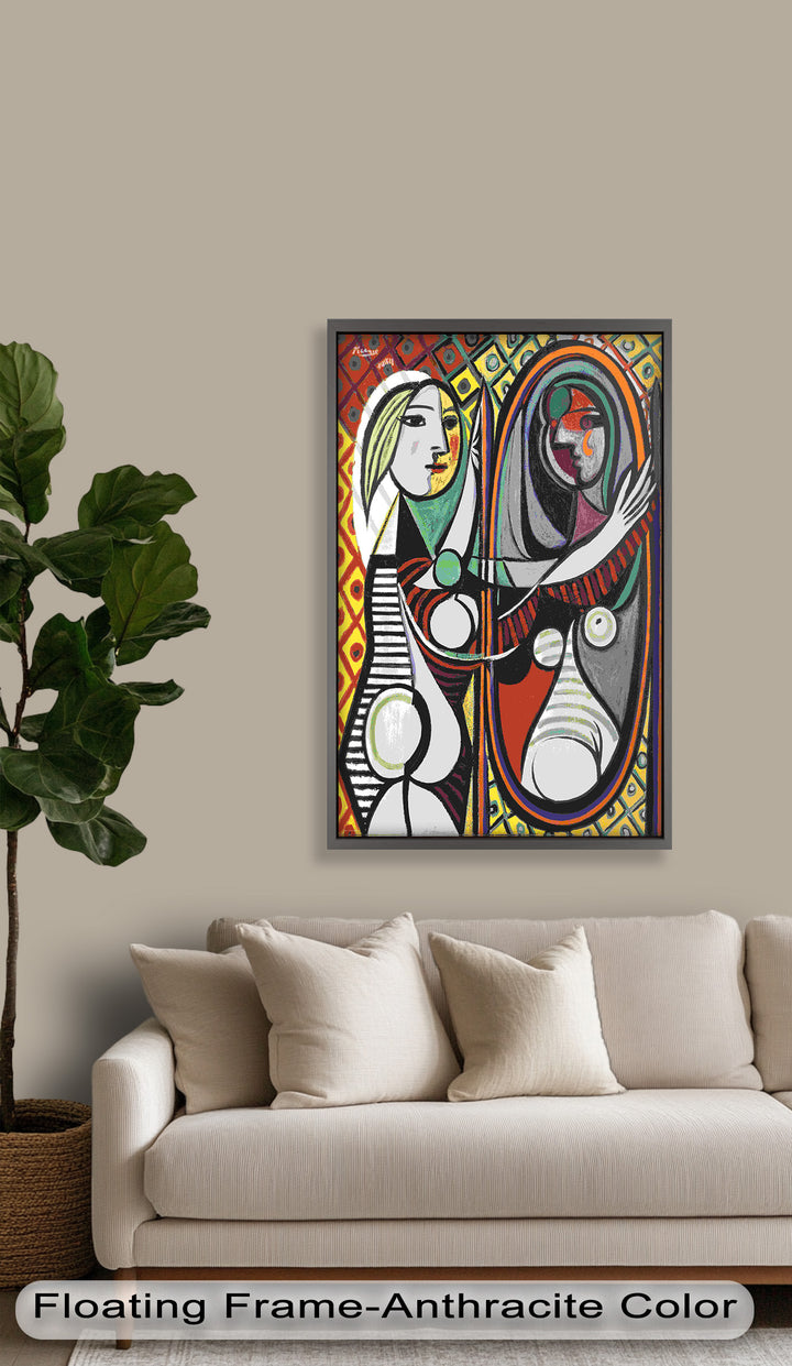 Reflected Identity – Mirror Portrait Picasso Oil Painting