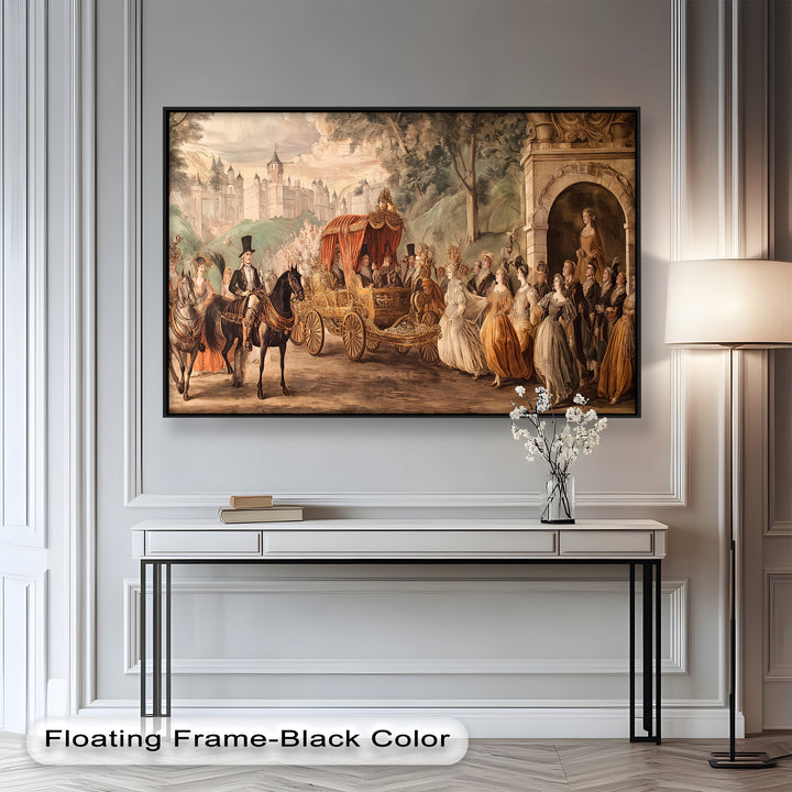 Royal Carriage Procession – Grand Baroque Parade Oil Painting