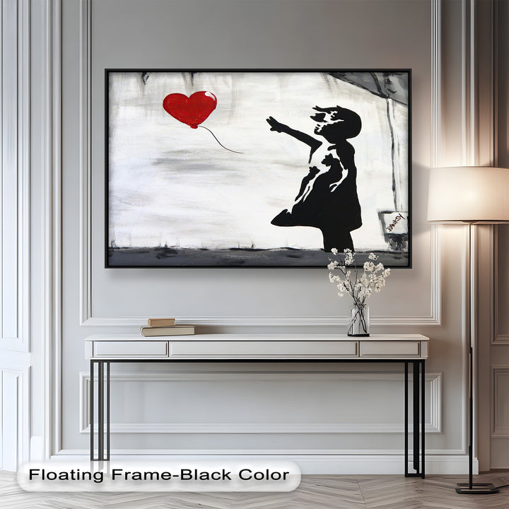 Girl with Heart Balloon – Banksy Oil Painting