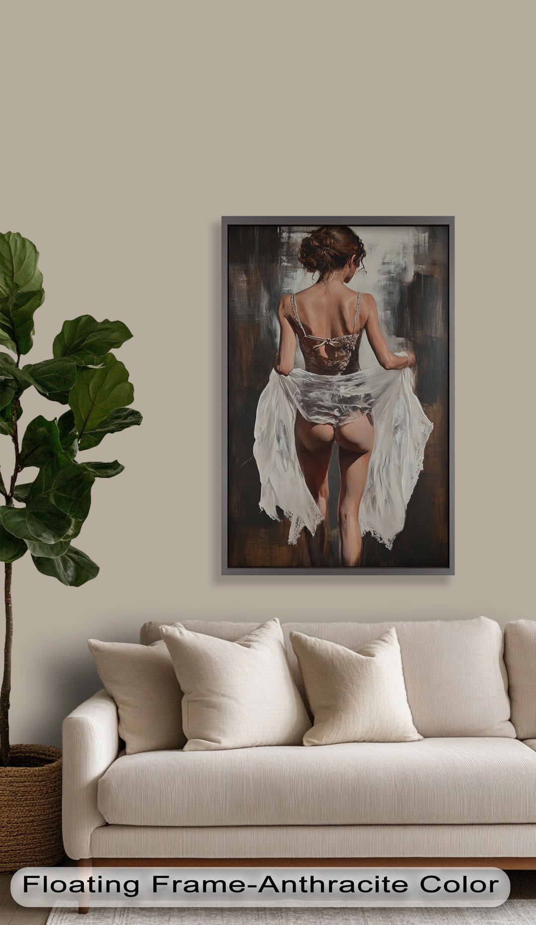 Soft Steps in Lace – Romantic Figurative Nude Oil Painting