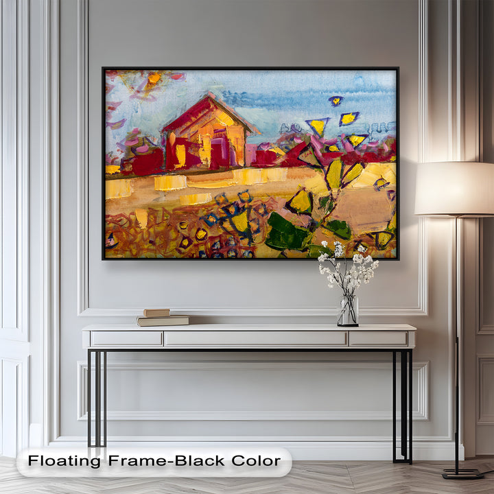 Sunlit Homestead – Expressive Impressionist Oil Painting