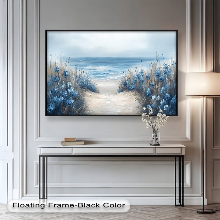Coastal Beach Path Wall Art – Landscape Oil Painting