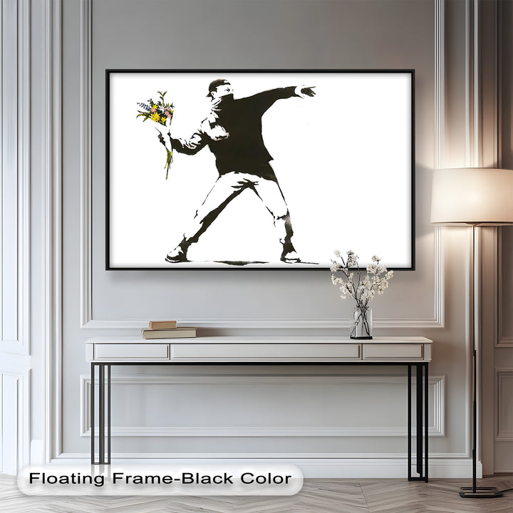 Flower Thrower – Iconic Protest Banksy Oil Painting