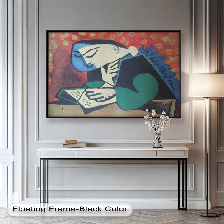 The Reader – Cubist Portrait of Quiet Focus Picasso Oil Painting