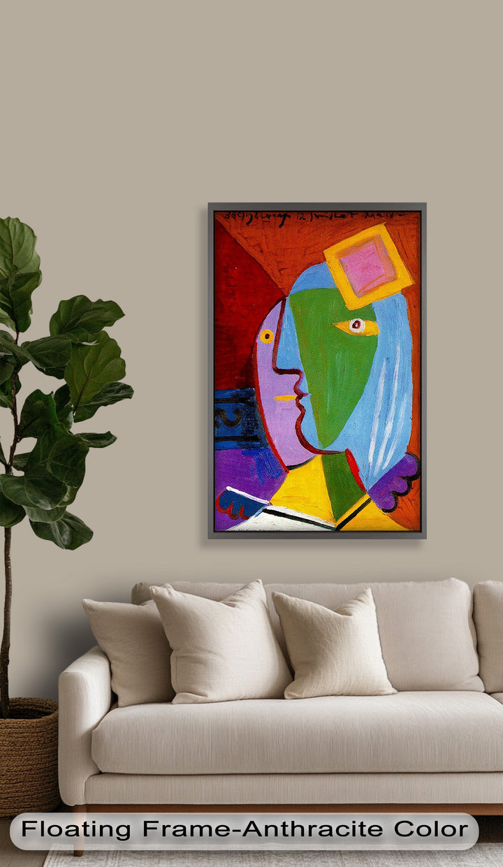 Vibrant Duality – Picasso-Inspired Abstract Oil Painting