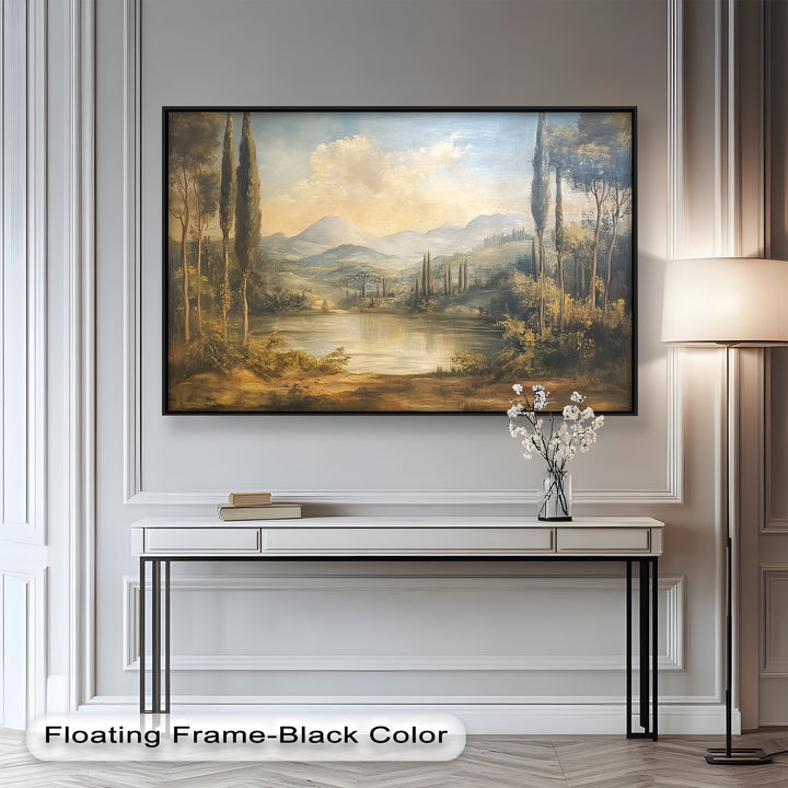 Lake Landscape Wall Art – Classic Nature Oil Painting