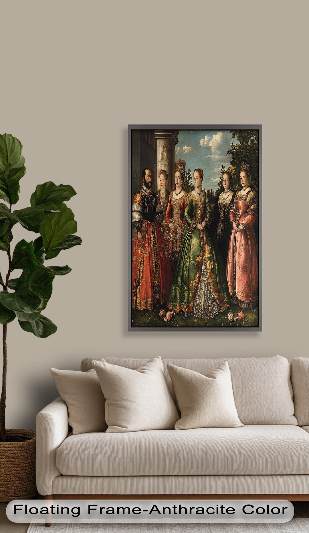 Königliches Hofporträt – Ölgemälde der Renaissance-Aristokratie