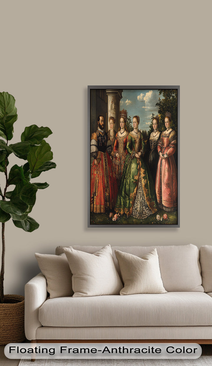 Königliches Hofporträt – Ölgemälde der Renaissance-Aristokratie