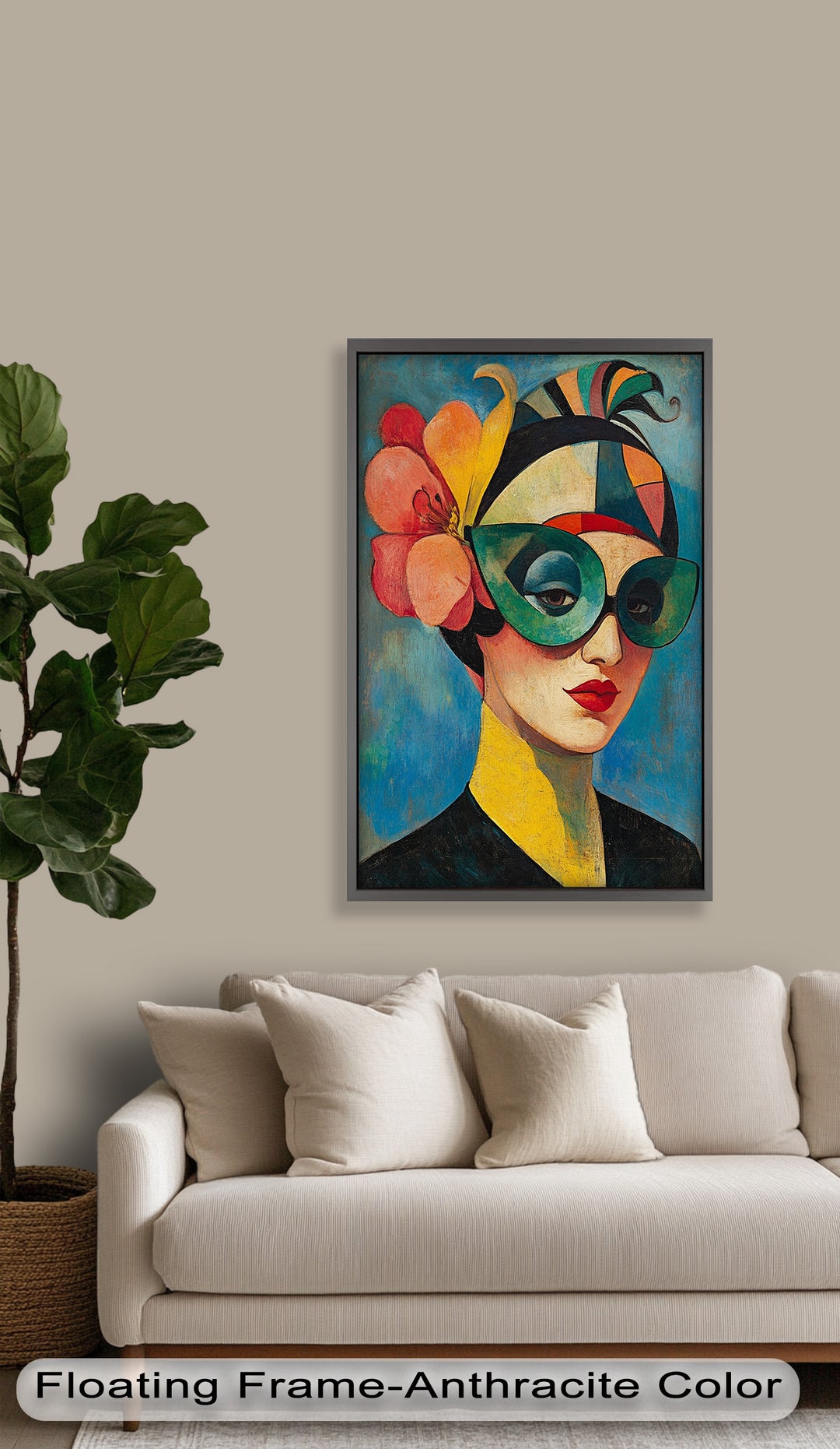 Retro Elegance Oil Painting – Fauvism Woman