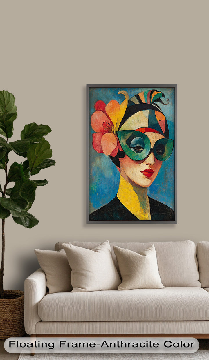 Retro Elegance Oil Painting – Fauvism Woman