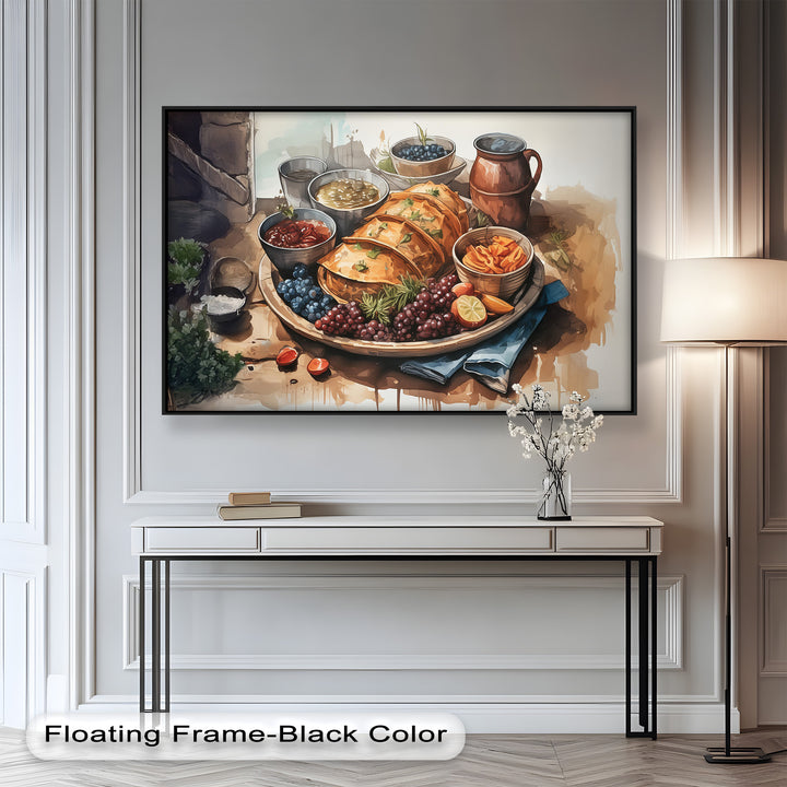 Frisch gebackenes Gebäck und Obststillleben - Food Painting