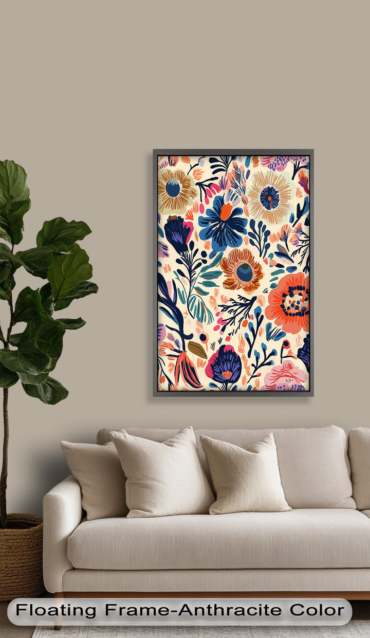 Garden Reverie – Expressive Boho Floral Oil Painting