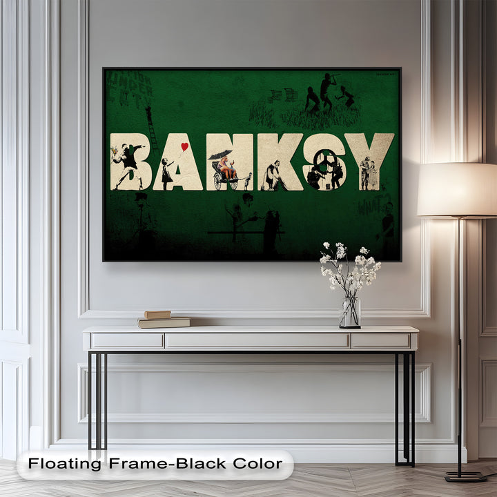 Urban Icons Collide – Banksy Tribute Oil Painting