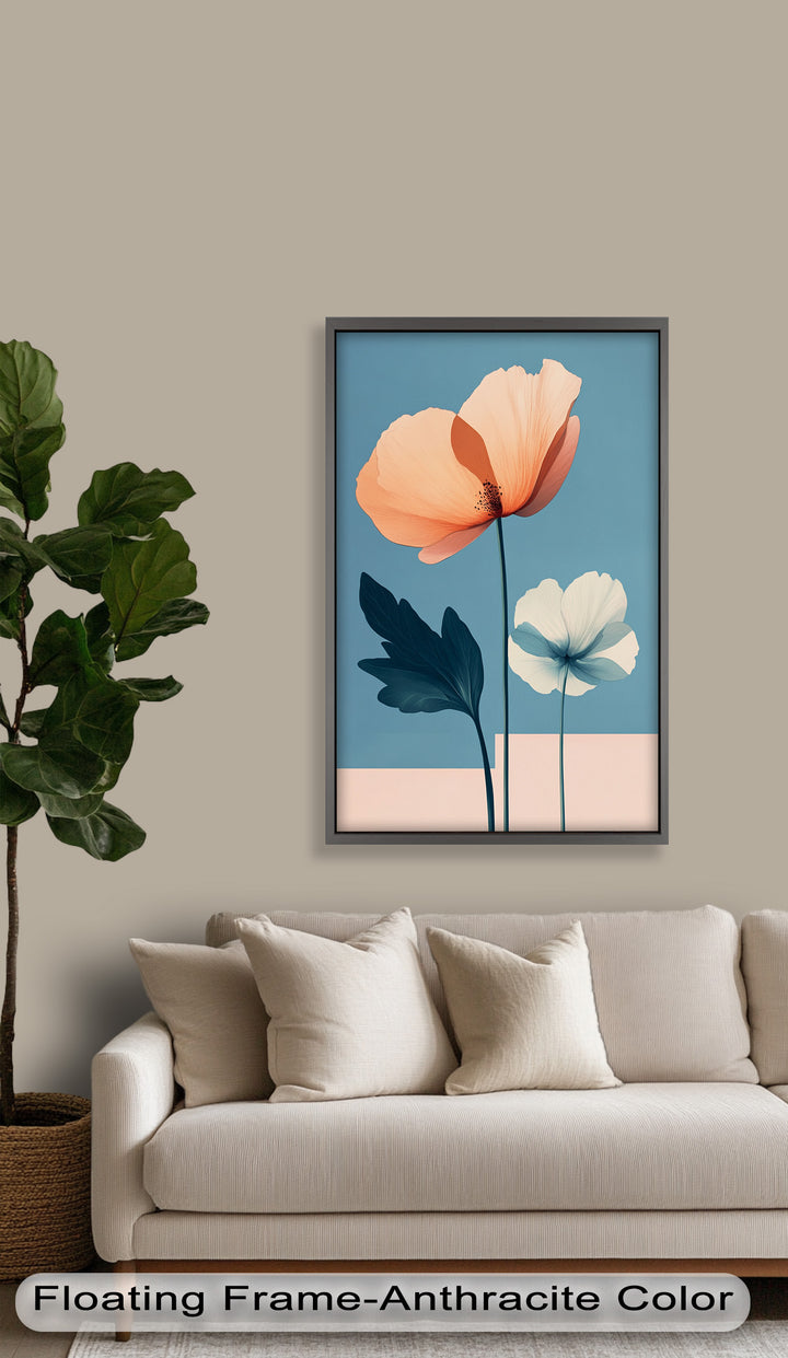 Serene Bloom – Boho Floral Oil Painting