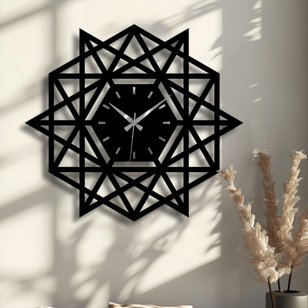 Simetría Divina – Geometría Ornamental Decoración De Pared Metal