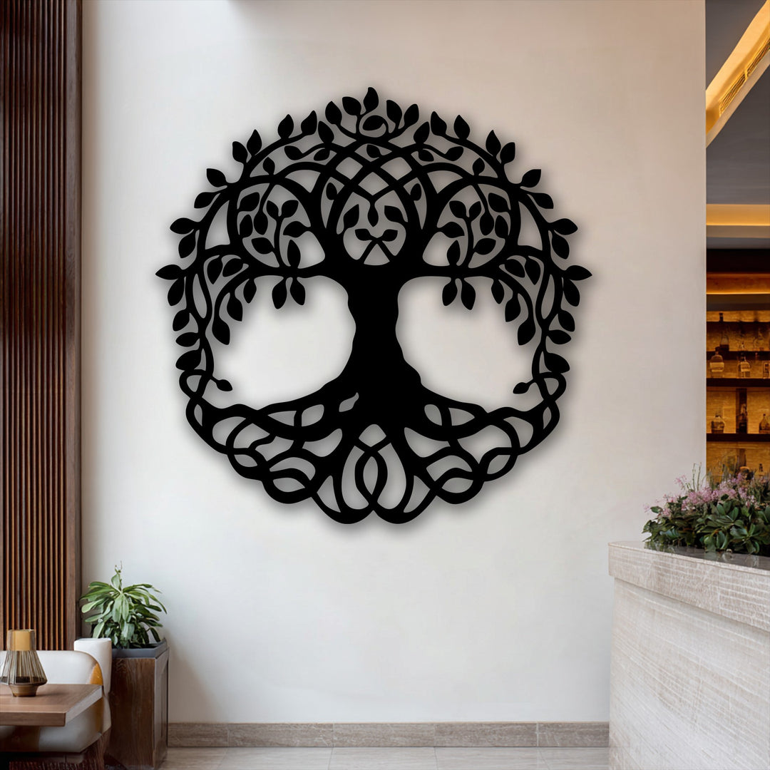 Décoration ronde à motif grec Miroir Mural–Décoration murale miroir classique moderne