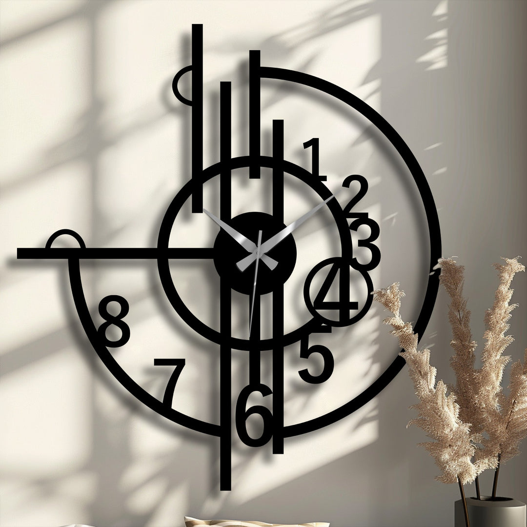 geometric design wall clock