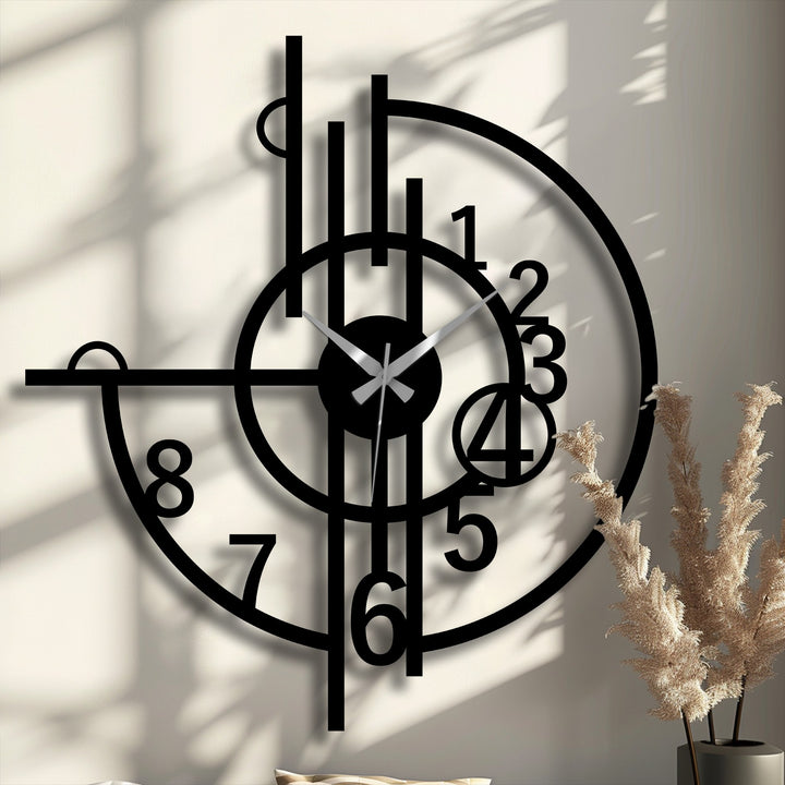 geometric design wall clock