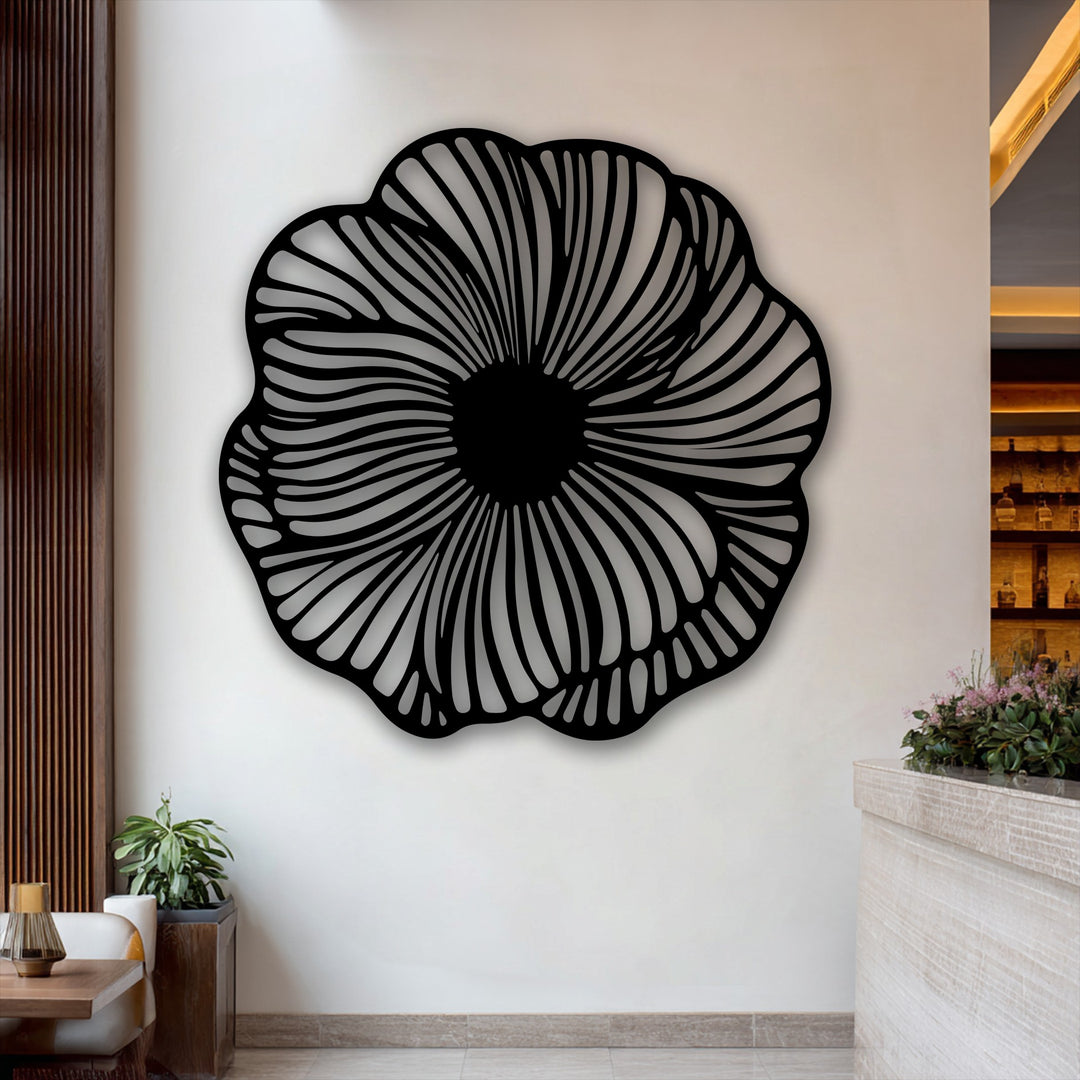 Abstract Floral Metal Wall Art – Modern Organic Wall Decor