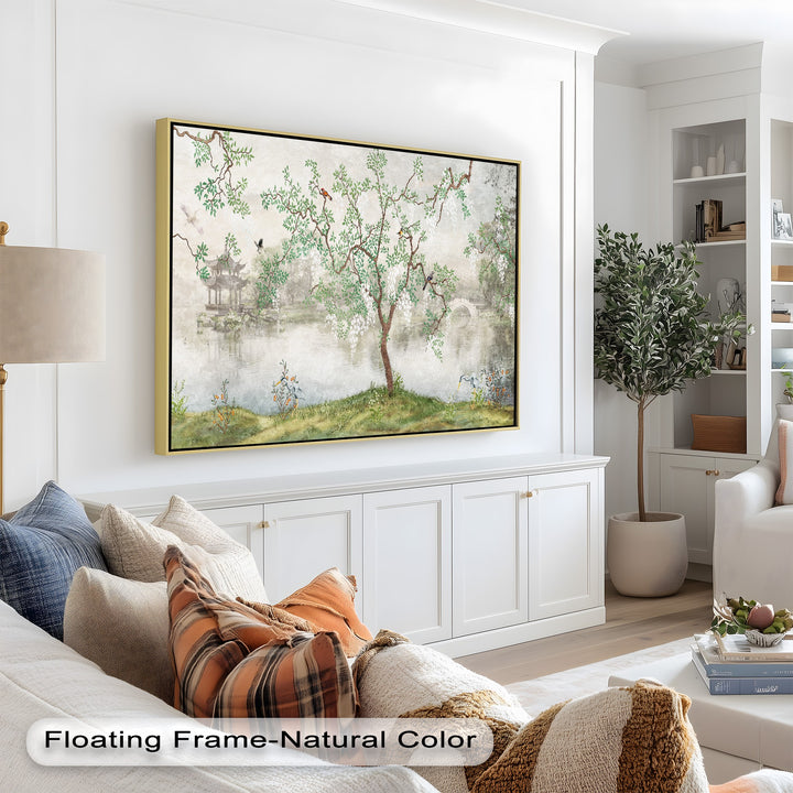 Chinoiserie-Baum – Elegantes orientalisches Ölgemälde