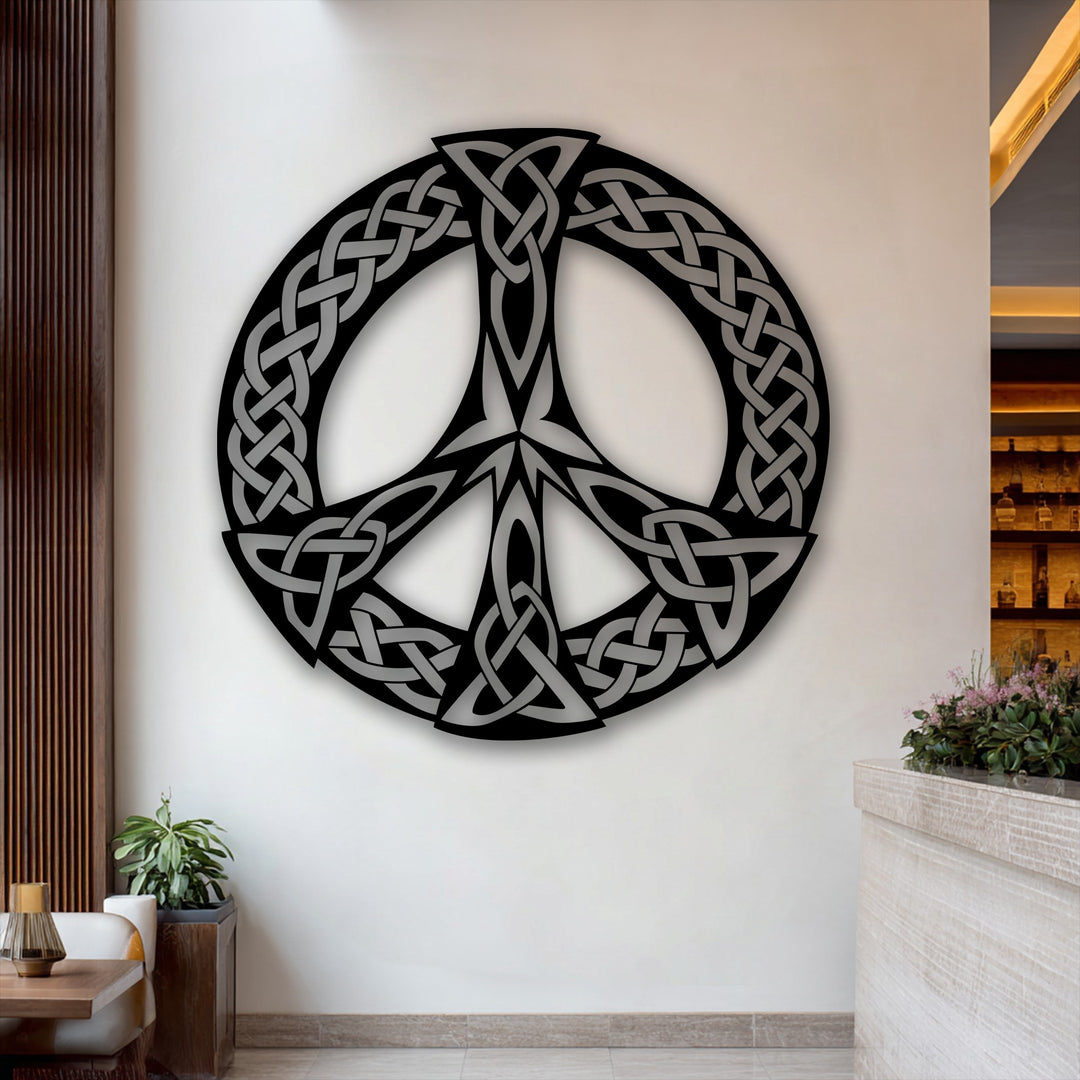 Chiave greca rotonda decorativa Specchio da Parete – Decorazione da parete con specchio classico moderno