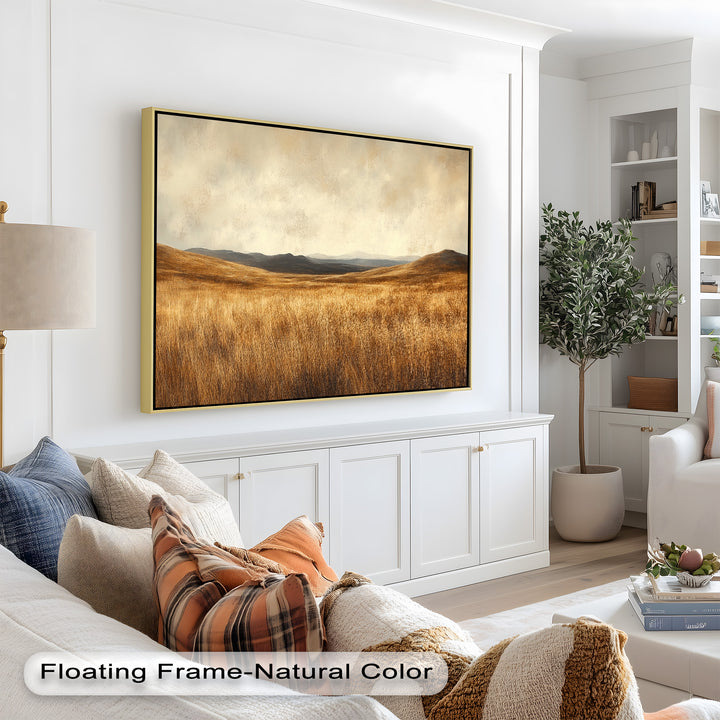 Golden Prairie Horizon – Landschaftsölgemälde