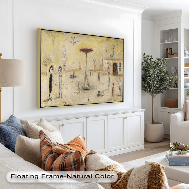 Whispers of the Playground – Dreamlike Surrealist Oil Painting