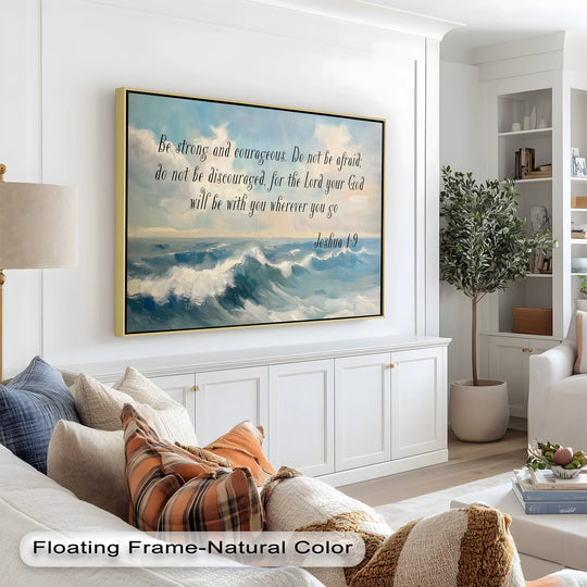Inspirational seascape artwork symbolizing faith, trust, and divine presence.

