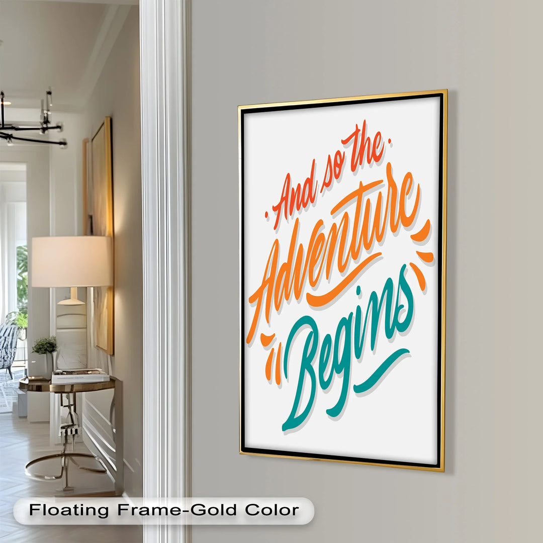 And So the Adventure Begins – Colorful Motivational Oil Painting - MyPhotoStation