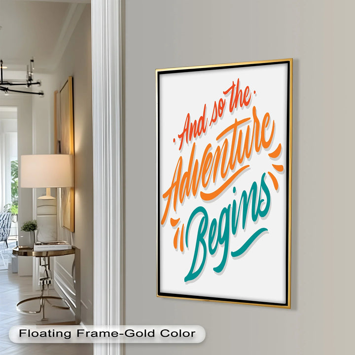 And So the Adventure Begins – Colorful Motivational Oil Painting - MyPhotoStation