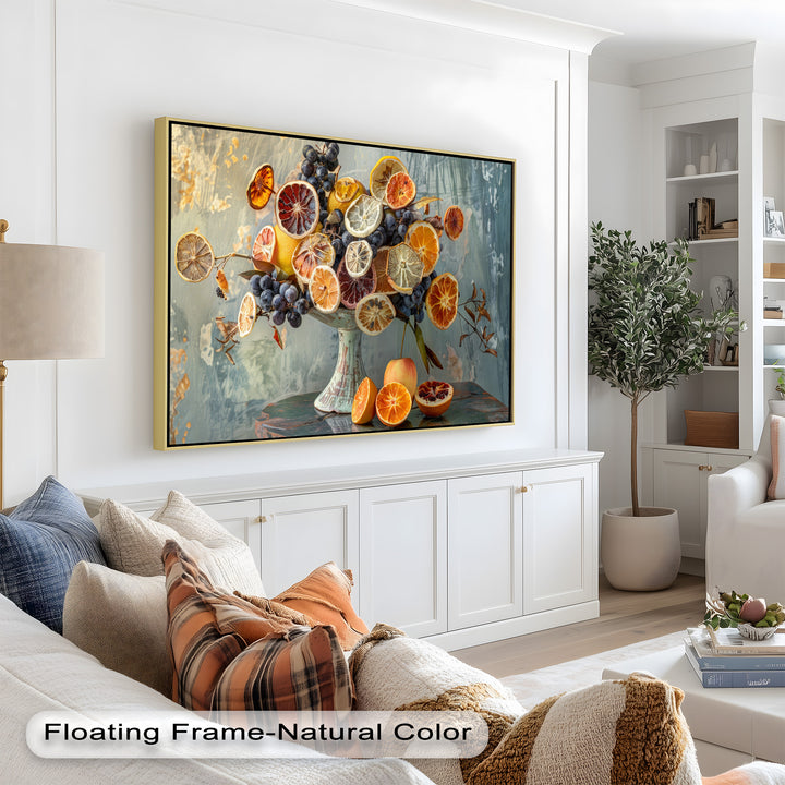 Grapes and Citrus Harmony – Decorative Still Life Food Painting