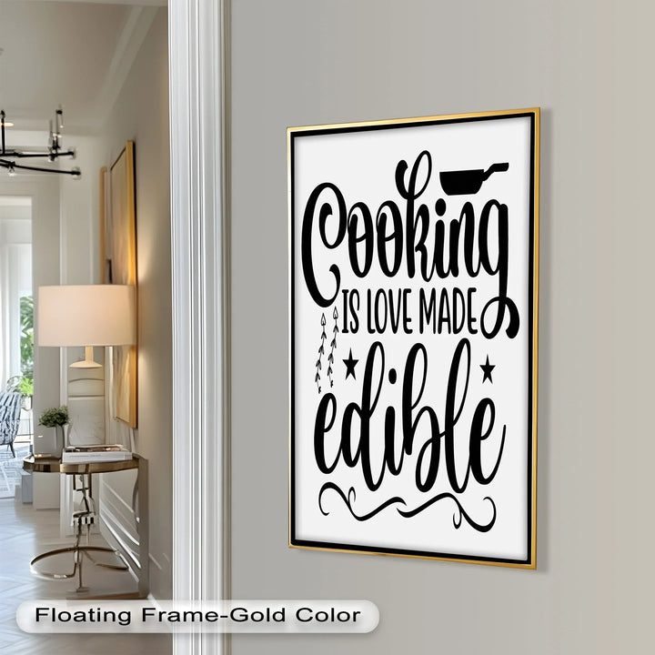 Cooking Is Love Made Edible – Framed Oil Painting - MyPhotoStation