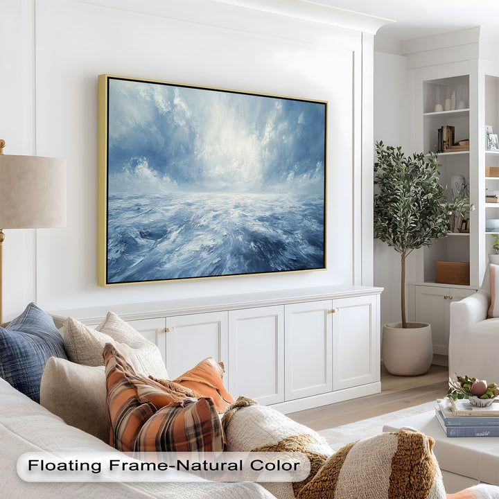 A poetic portrayal of nature’s endless rhythm, this painting conveys depth, emotion, and stillness through its powerful use of color and space.