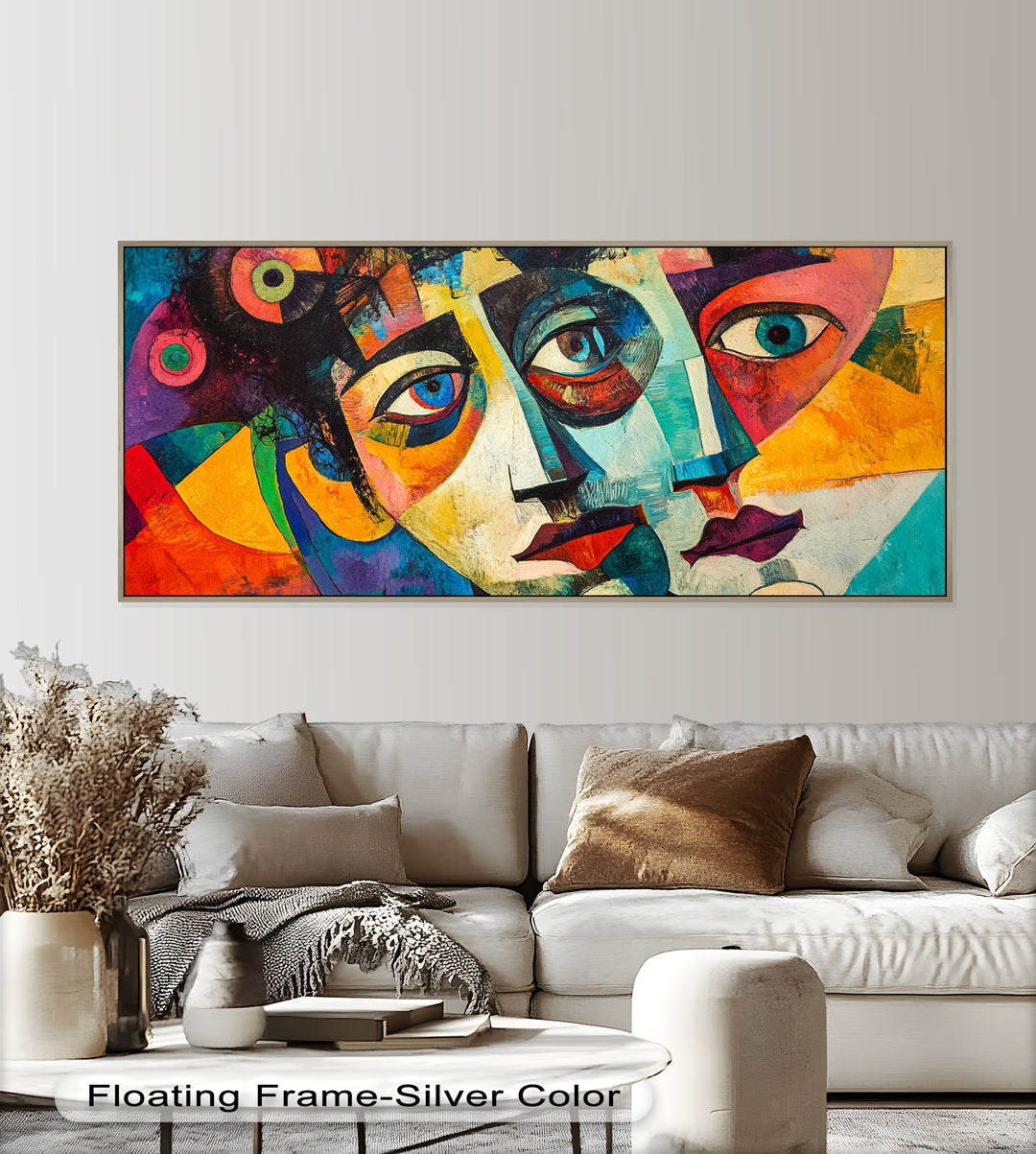 Fragmented Reflections – Abstract Oil Painting