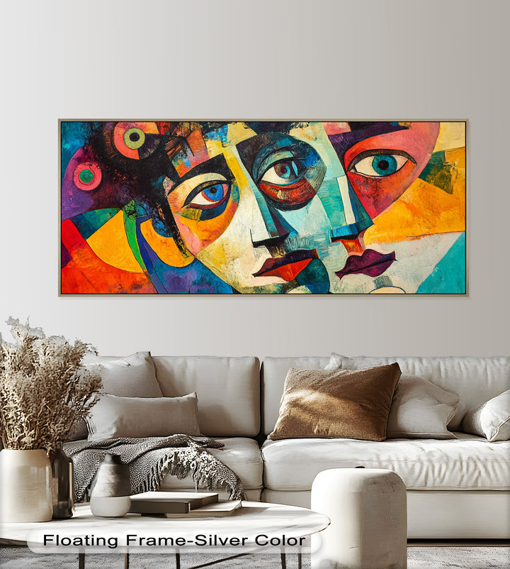 Fragmented Reflections – Abstract Oil Painting