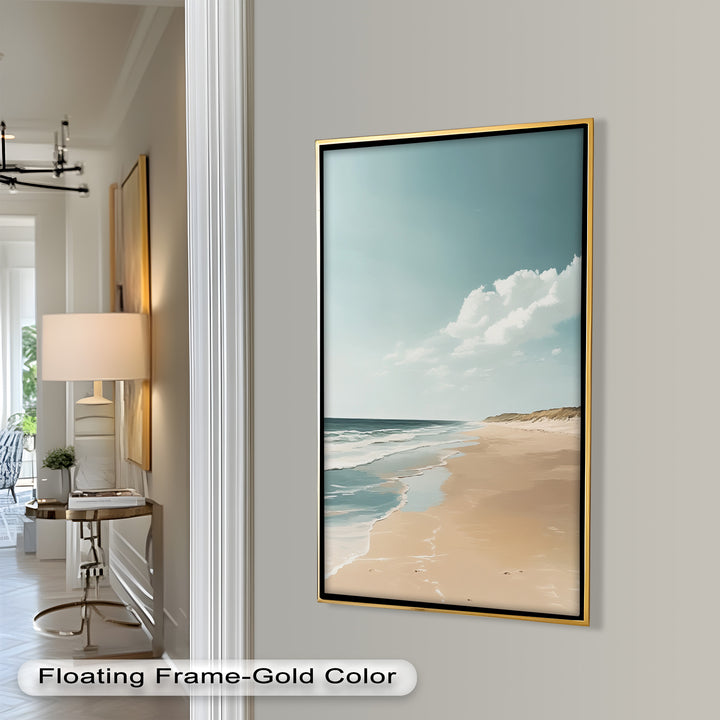 Endless Shoreline – Serene Seascape Oil Painting