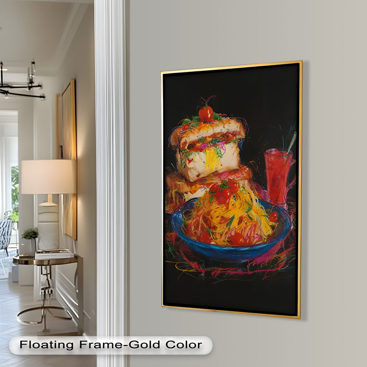 Gourmet-Sandwich und Pasta-Explosion - Food Painting