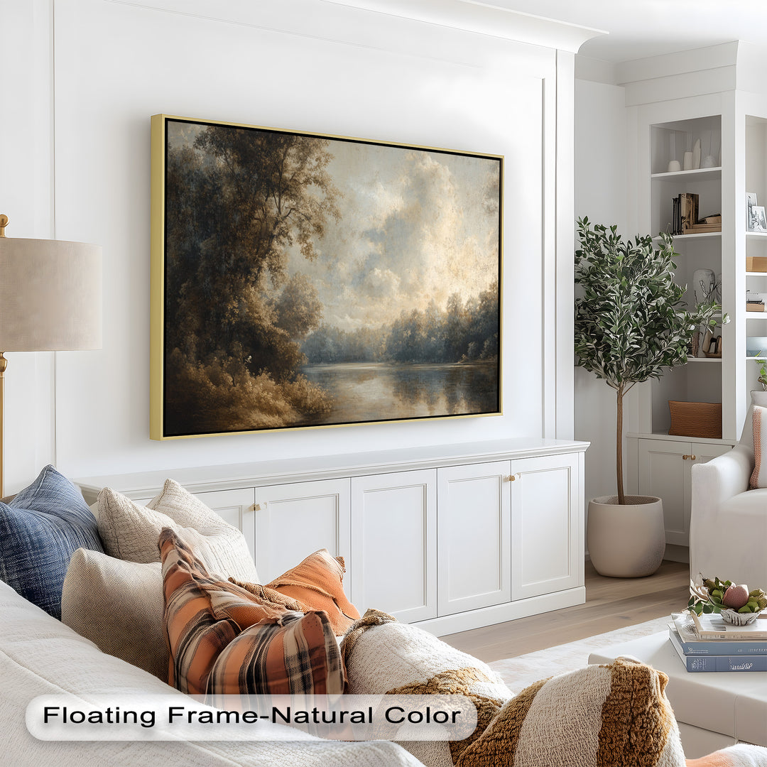 Forest Lake Wall Art – Nature Oil Painting